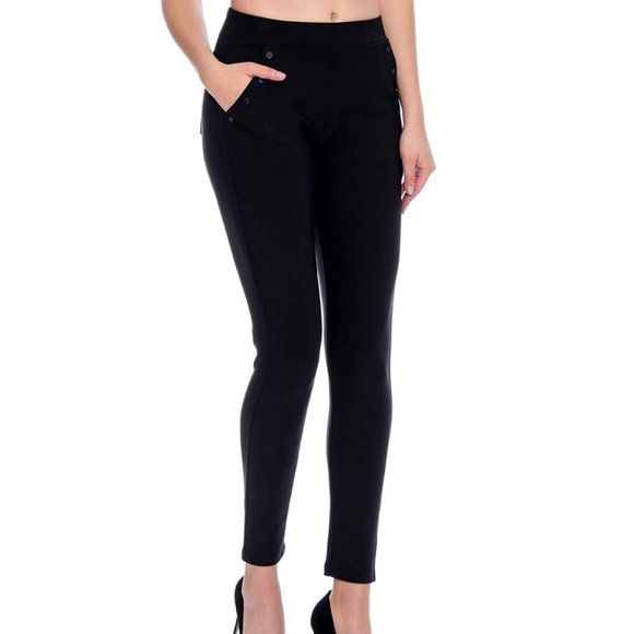 Indero Pants - Indero Classy Leggings Black Scuba Knit